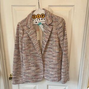 Skies Are Blue Women's Tweed Blazer - Multicolor